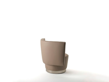ANGIE - Swivel leather armchair with removable cover by Siwa Soft Style - view 3